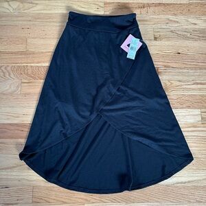 NWT Amy's Closet Tulip Hem Black Pull On Skirt Sz M 10/12